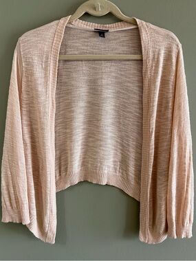 Cream Asymmetrical Open Front Shrug